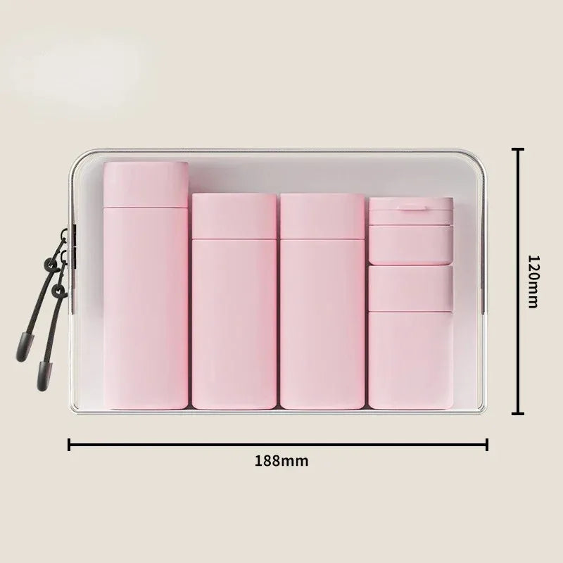 1Set Hydrating makeup dispensing bottles, portable lotions, shampoos, traveling, refillable, squeezed empty bottles