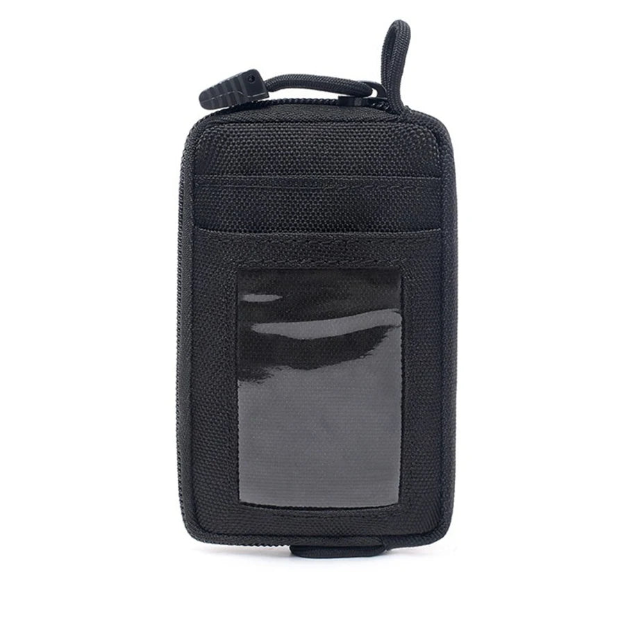 Waterproof Camping EDC Pouch Tactical Key Change Purse Wallet Travel Kit Coin Purse With Card Slots Pack Zippers Waist Bag