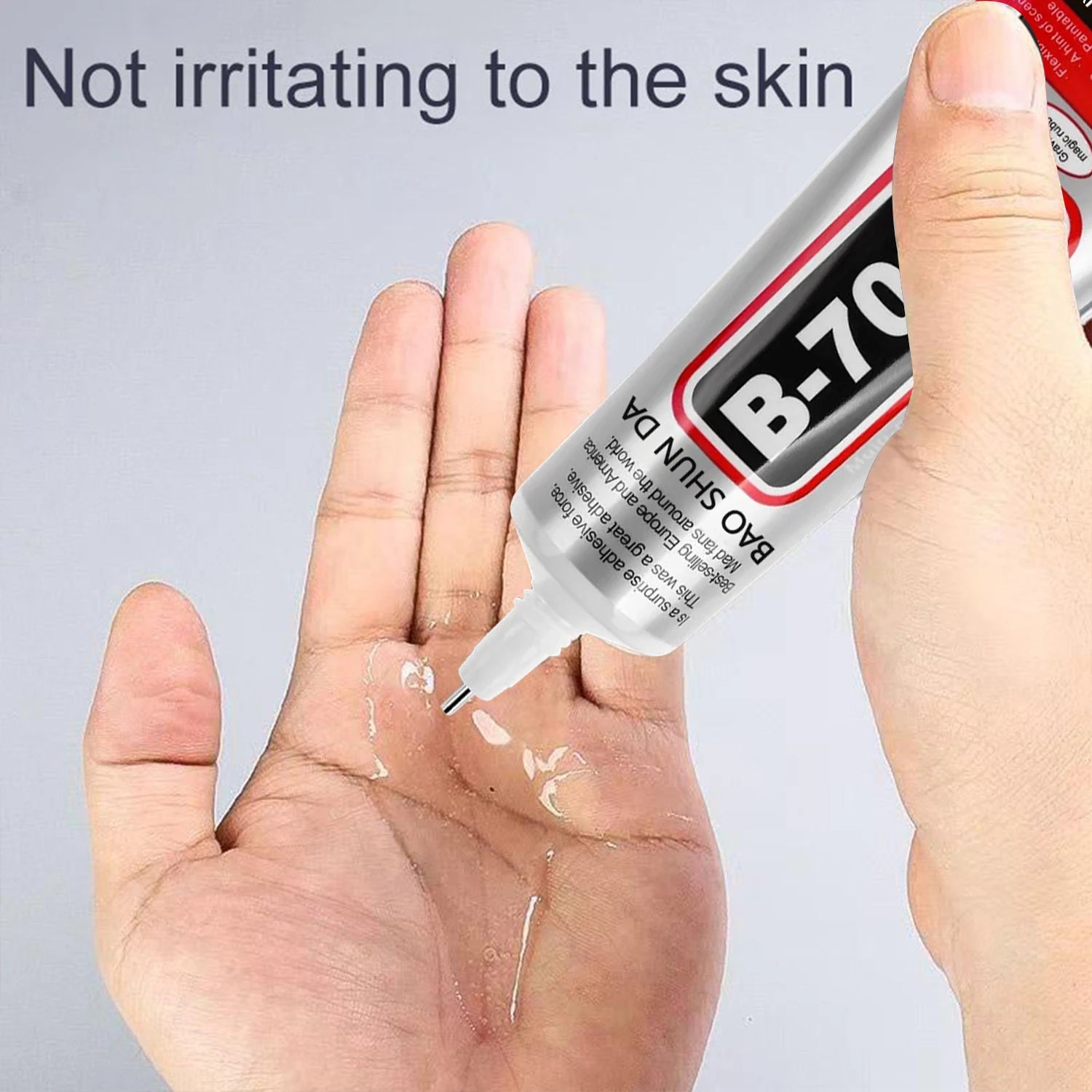 LOOLIFL B7000 Universal Transparent super Glue for Cell Phone Repair-Jewellery, Jade, precious metals, High Adhesive for wood,Glass，Plastic, quick Drying-With Precision Applicator (15ML/25ML/50ML/110ML)