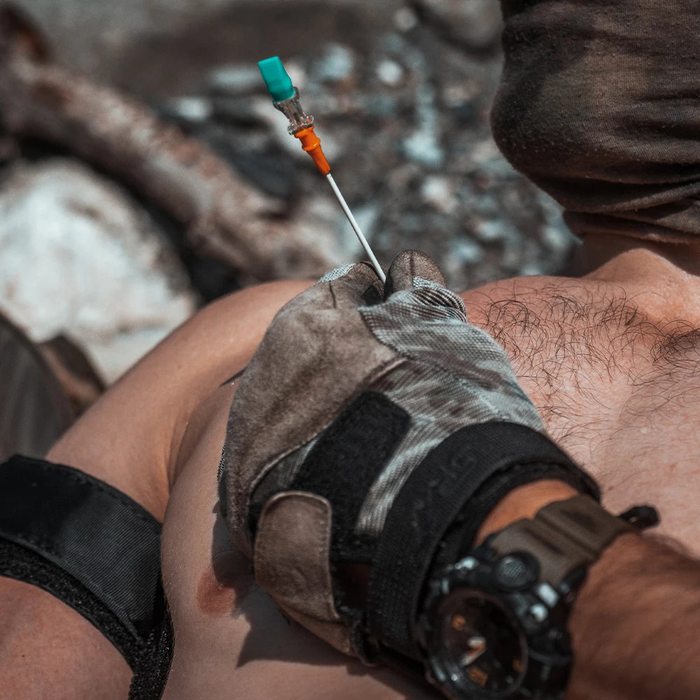 RHINO RESCUE 14ga Needle Decompression Kit |  Pneumothorax Catheter for Tension Pneumo, EMS & Trauma IFAK