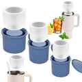 1-3 Pcs Silicone Ice Cube Trays For Stanley 20-40 Oz Tumbler Cup Cylinder Ice Maker Mold With Lid For Chilling Drinks Whiskey