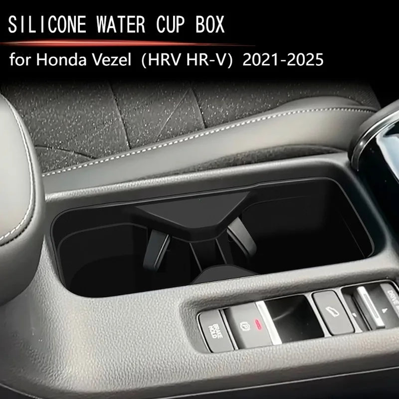 Cup Holder for Honda HRV HR-V Vezel 2021-2025 Car Center Console Storage Box Water Cup Holder Auto Interior Accessories Silicone