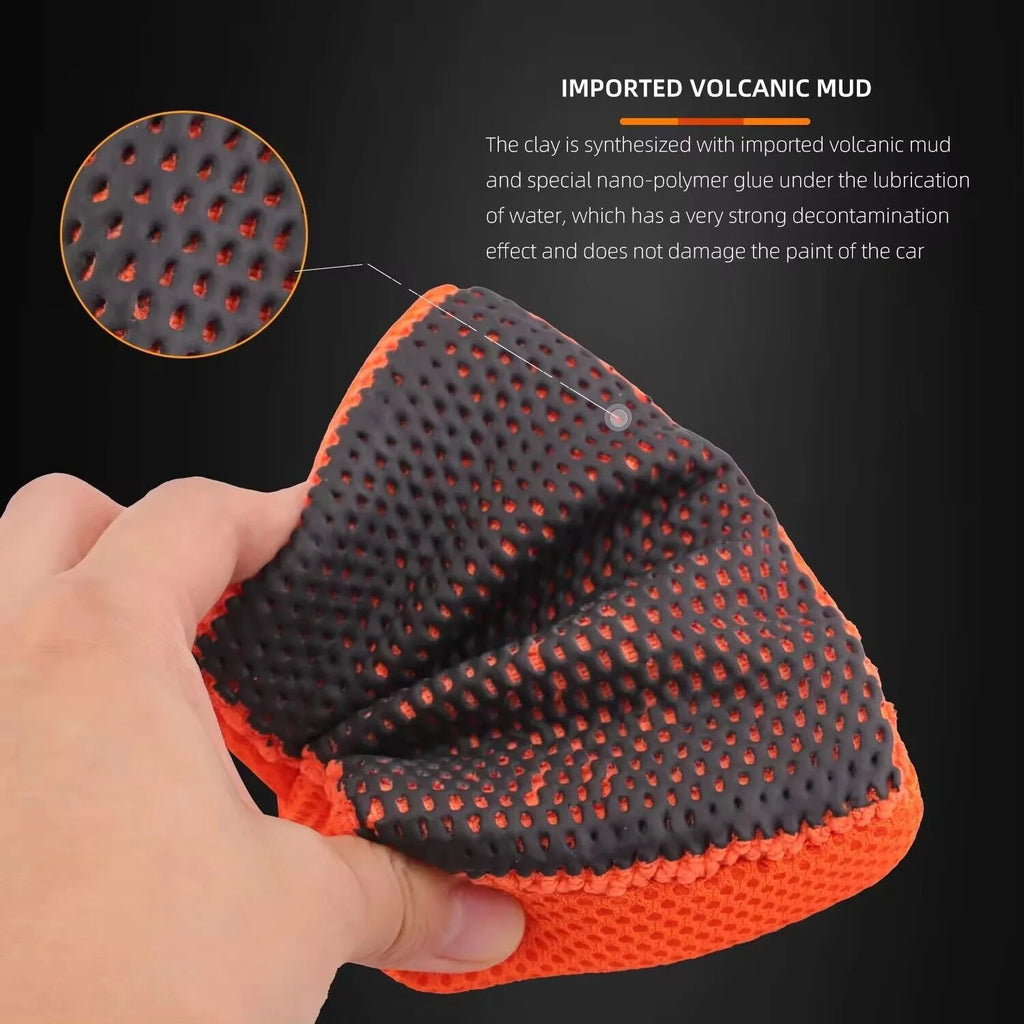 SPTA 1Pc Ultra Clay Scubber Bar Scrubber Orange Sponge Block for Car Wash Paint Detailing Claying