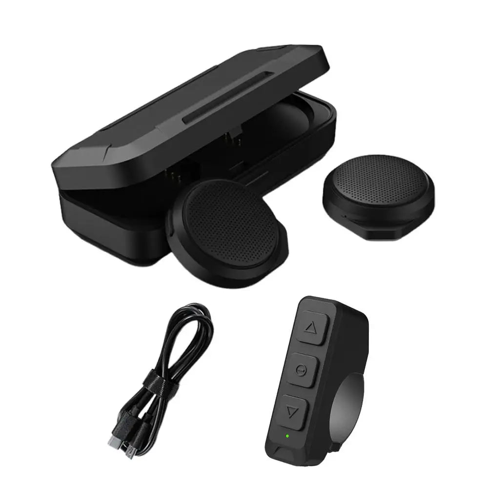 Motorcycle Helmet Bluetooth Headset, Sking Earphone, CVC Noise Cancellation Stereo Music Automatic Answering, High Sound