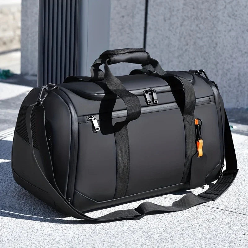Large Capacity Carry on Travel Bag for Men Spacious Sports Gym Bag with Multiple Compartments Weekend Overnight Duffel Bag