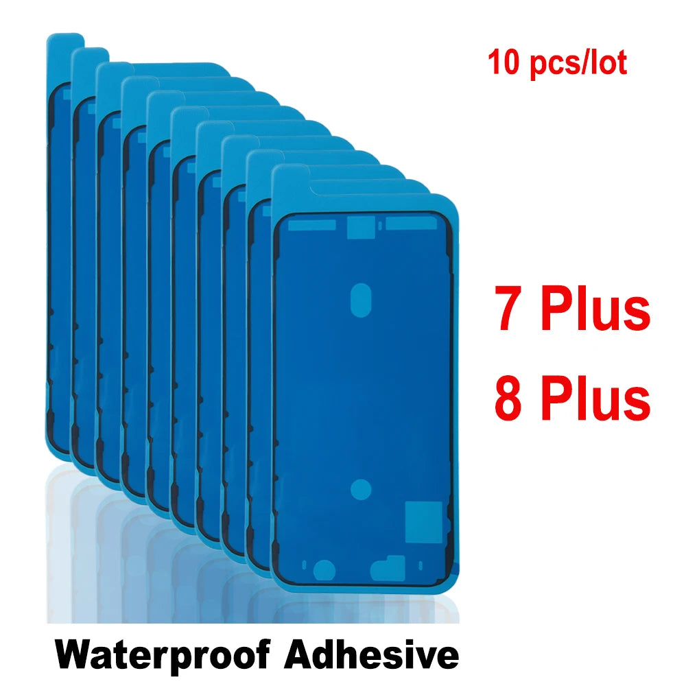 10Pcs LCD Display Front Side Waterproof Seal Stickers for iPhone 6/7/8/X/XS/XR/11/12/13/14/15 - Adhesive Protection Seals