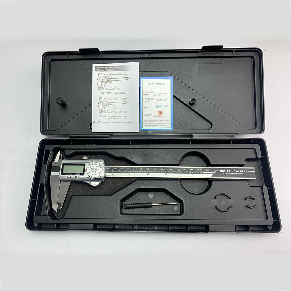 0-150mm 200mm 300mm IP67 waterproof electronic digital vernier caliper slide ruler thickness caliper micrometer paquimetro