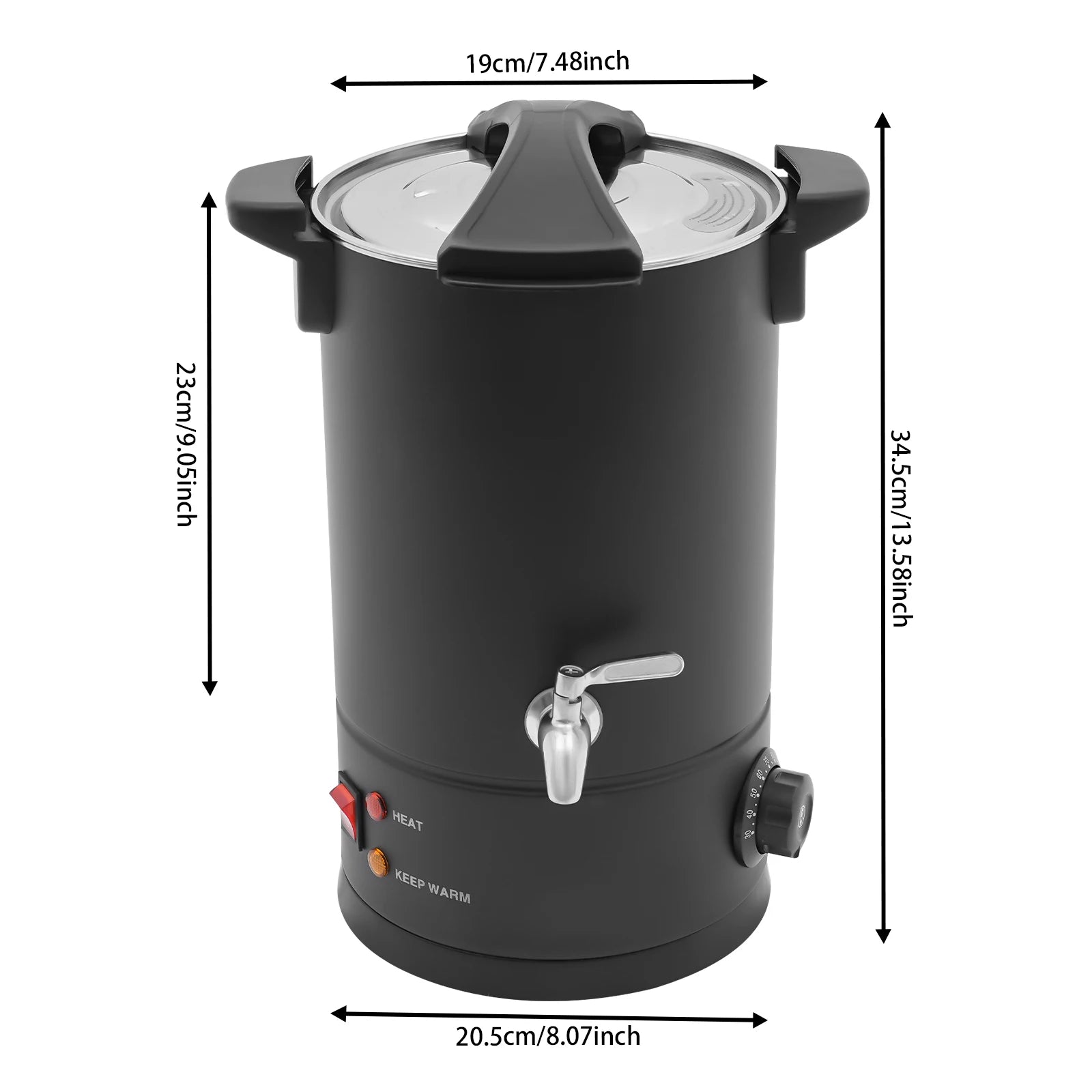8L/10L/12L/15L Wax Melter for Candle Making, 1.8KW Electric Wax Melt Oven Stainless Steel Wax Melting Pot Wax Warmer Machine Kit