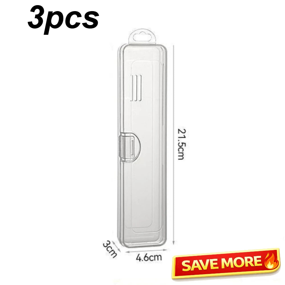 1/2/3PCS Portable Toothbrush Case Storage Organization Toothbrush Holder Transparent Travel Plastic Toothpaste Storage Box