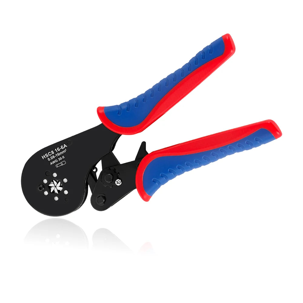 Ferrule Crimping Tool HSC8 16-6A Tubular Terminal Mini Pliers For Large Size Terminals Electrical Clamps 0.08-16mm²/30-5AWG