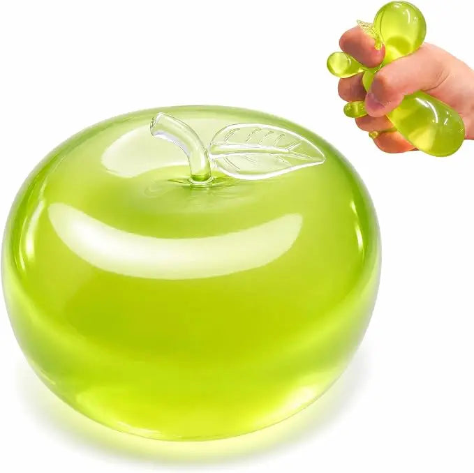 Simulation Apple Squishy Toys, Green Pink Apple Stress Balls Soft Fruit Squishies Squishy Squeeze Balls，For Creative Gift