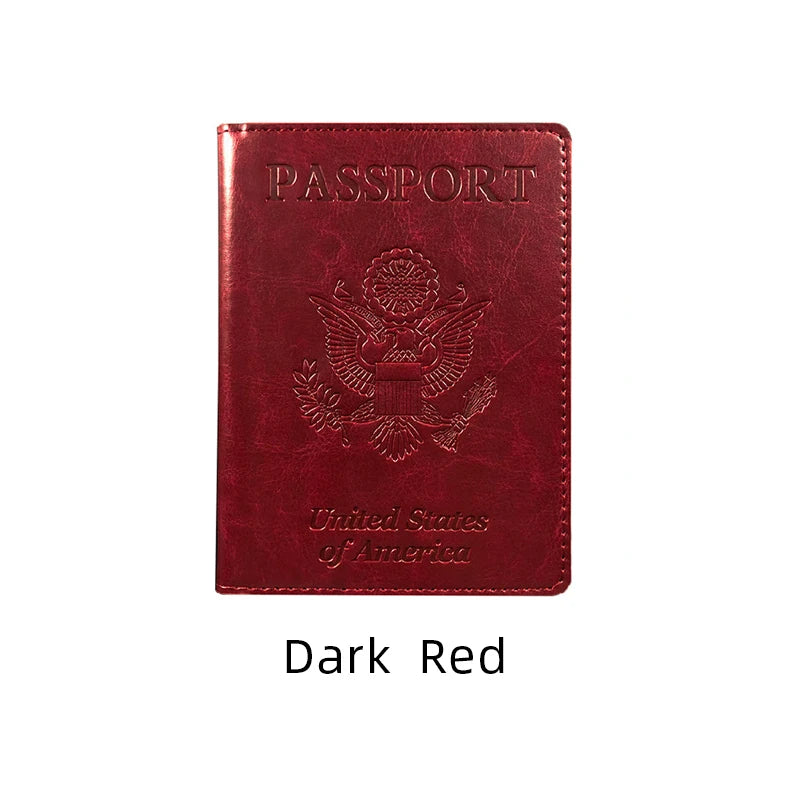 Travel Passport Cover Card Protector Women Men Embossing Travel ID&Document Passport Holder Business PU Leather Wallet Case NEW