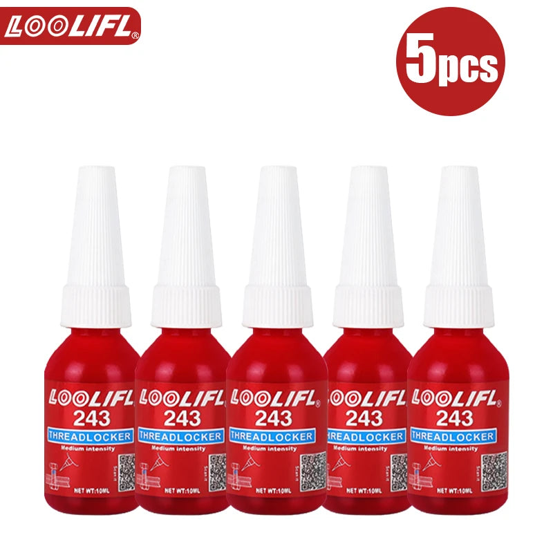 10ml LOOLIFL 243 Screw Adhesive 243 Anaerobic Glue Anti-loose Anti-slip Sealing Thread Locking Agent Anti-slip Caulk Sealers