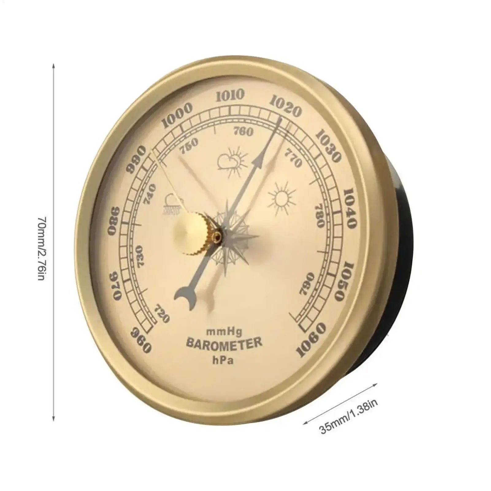 Barometer Outdoor Atmospheric Pressure Indicator Weather Measuring Tool For Outdoor Fishing Surfing Camping Hunting Boating Lake