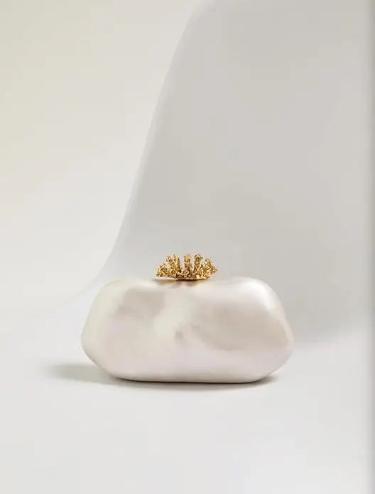 Shell Party Clutch Bag Women Wedding Evening Party Cute Ivory Pearl Color Acrylic Purse Handbag Spring Summer New 2026