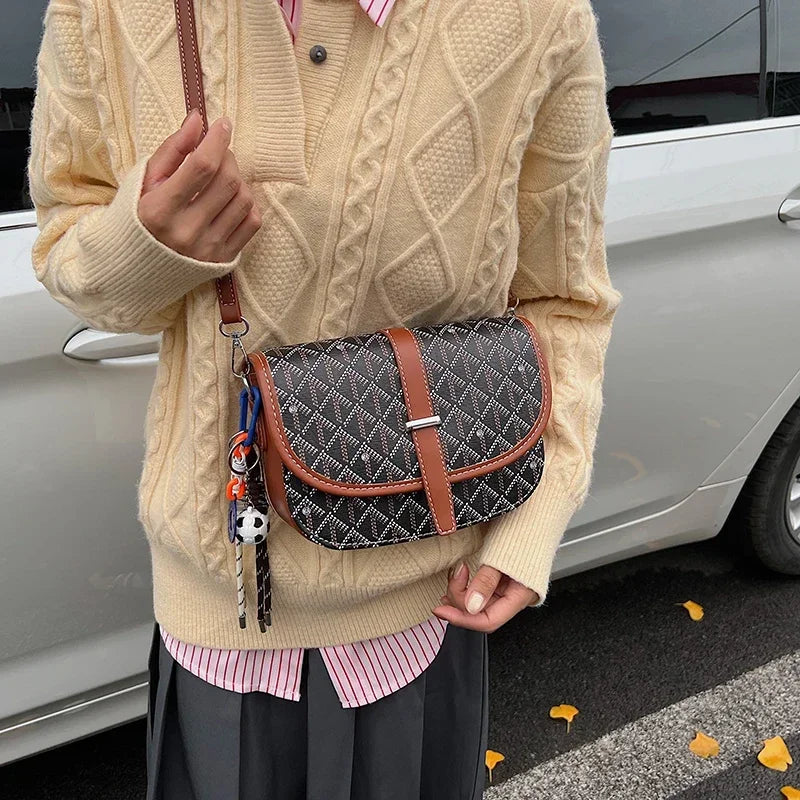 Unique Leisure Diaper Bag Crossbody Shoulder Bag Women Handbag Tote Large Capacity Luxury Brand Letter Logo