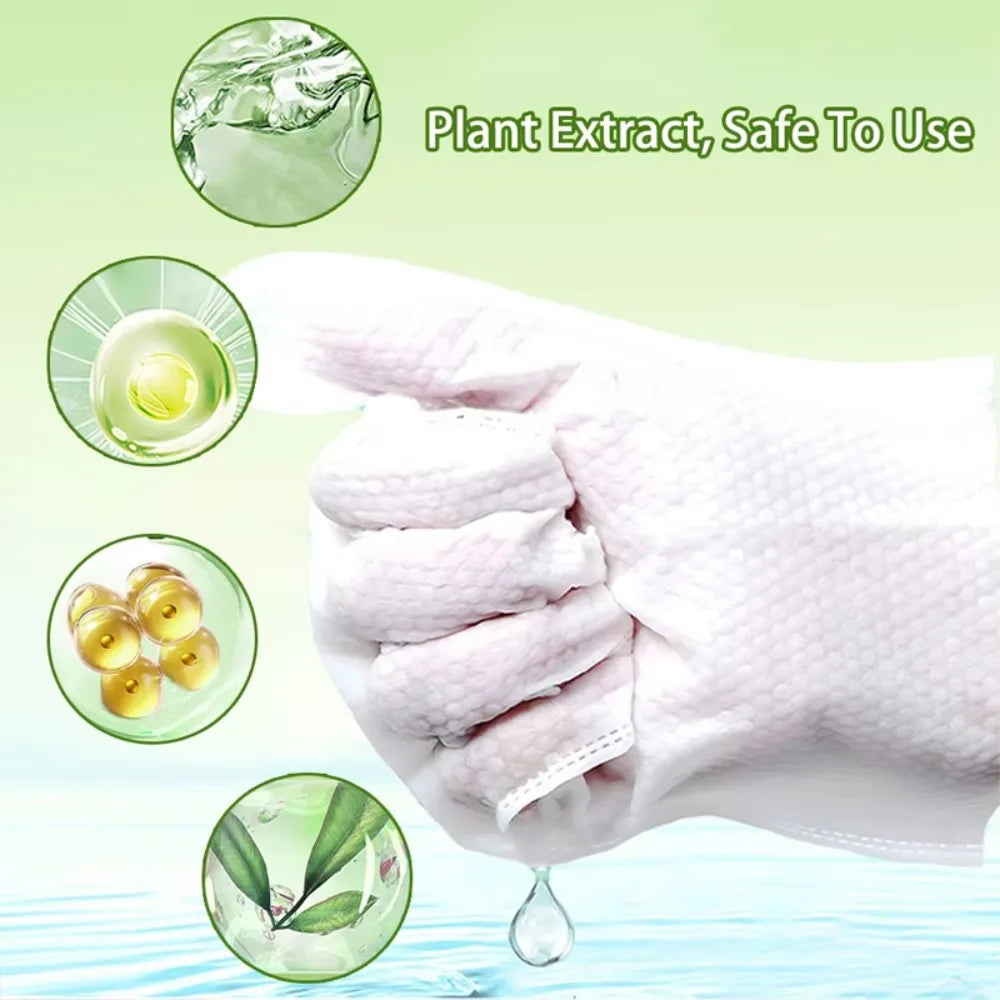 Pet Grooming Gloves Disposable Tissue Bath, 6pcs Per Pack Gentle Formula, For Cats Dogs Puppies, Pet Cleaning Supplies