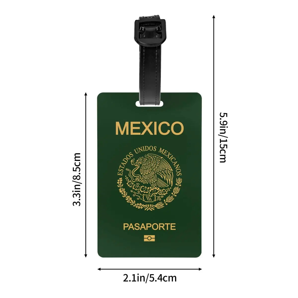 Custom Mexico Passport Luggage Tag With Name Card Privacy Cover ID Label for Travel Bag Suitcase