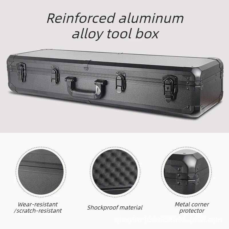 Aluminum Alloy Tool Case Large Capacity Suitcase Shockproof Instruments Equipment Protective Box Portable Hardware Storage Box