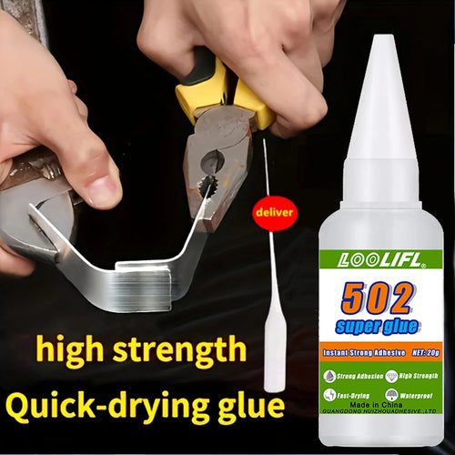 1-7PCSLOOLIFL 502 Super Glue Instant Quick-drying Cyanoacrylate Adhesive Leather Rubber Glass Metal Strong Bond Liquid Glue Tool