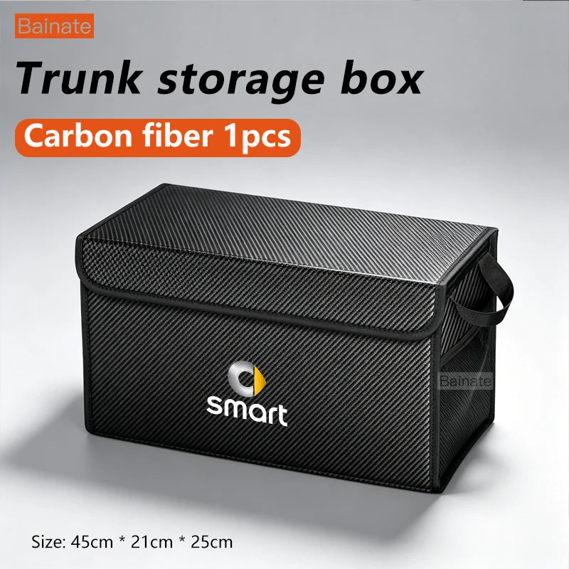 Car Trunk Foldable Storage Box For Smart 1 3 5 FORTWO FORFOUR 451 453, Multi-Functional Folding Storage Auto Storage Accessories