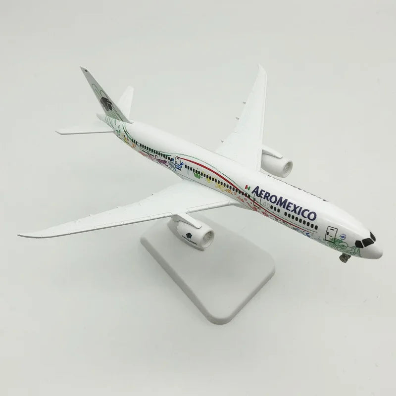 20cm Mexican Air AEROMEXICO Airlines 787 B787 Airways Alloy Metal Airplane Model Diecast Plane Model Wheels Aircraft