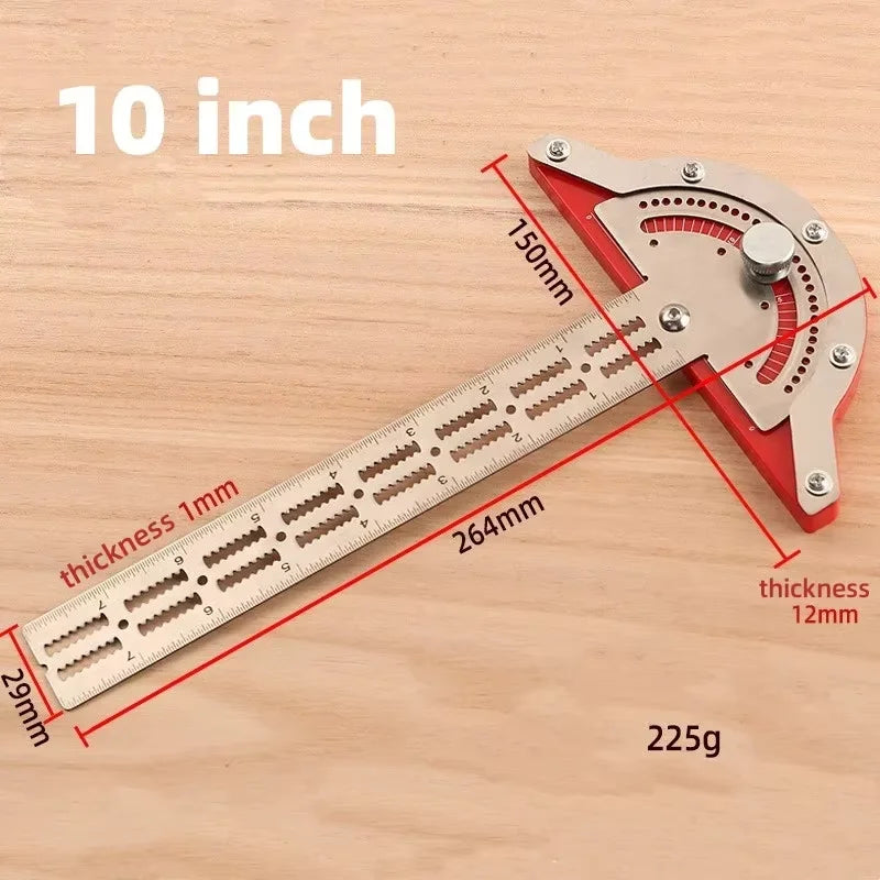 Stainless Steel Protractor Edge Ruler Precision Angle Finder for Woodworkers Carpenter Measuring Tool Professional Best Seller