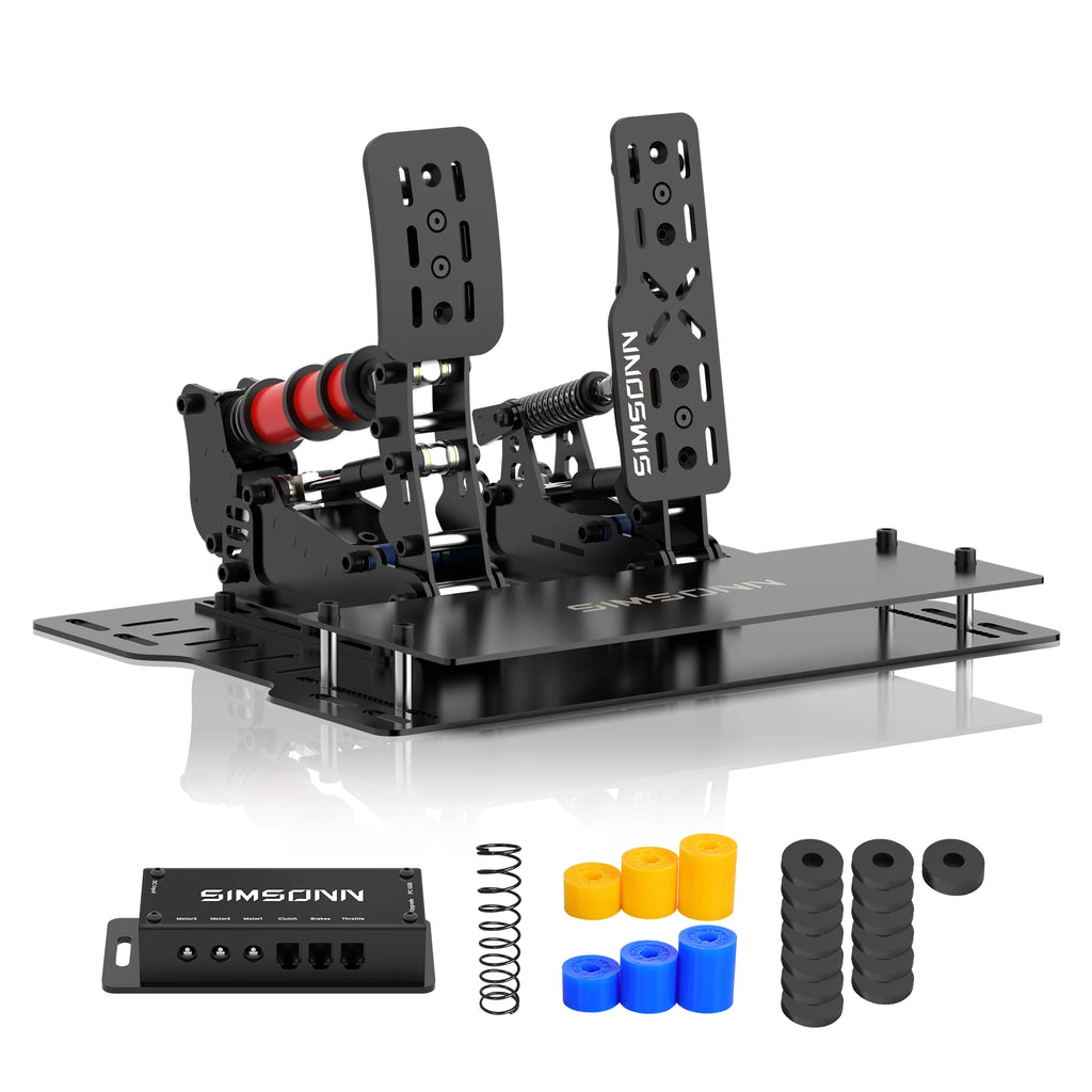 SIMSONN Plus X Sim Racing Simulator Pedal PC Simracing Pedals Support VAM and VAM RPO Vibration Motor Driving Game Accessories