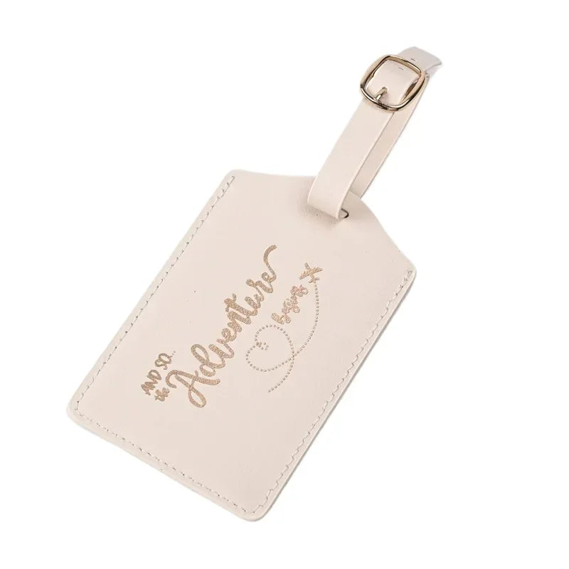 Fashion PU Letter Pattern Cute Luggage Tag men women Suitcase Name Label Luggage Tags Bag Tags for Luggage Travel Accessories