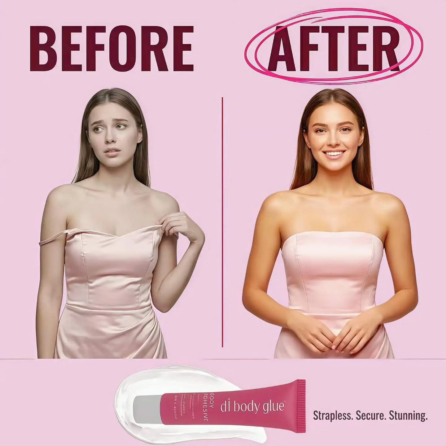 Transparent Body Glue, Gentle Quick-Dry Waterproof Anti-Slip Invisible Adhesive, Long-Lasting Secure Attachment, 1 Piece