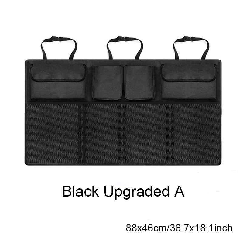 Car Trunk Organizer Universal Adjustable Backseat Storage Bag Net High Capacity Hanging Organizers for Jeeps SUVs Vans