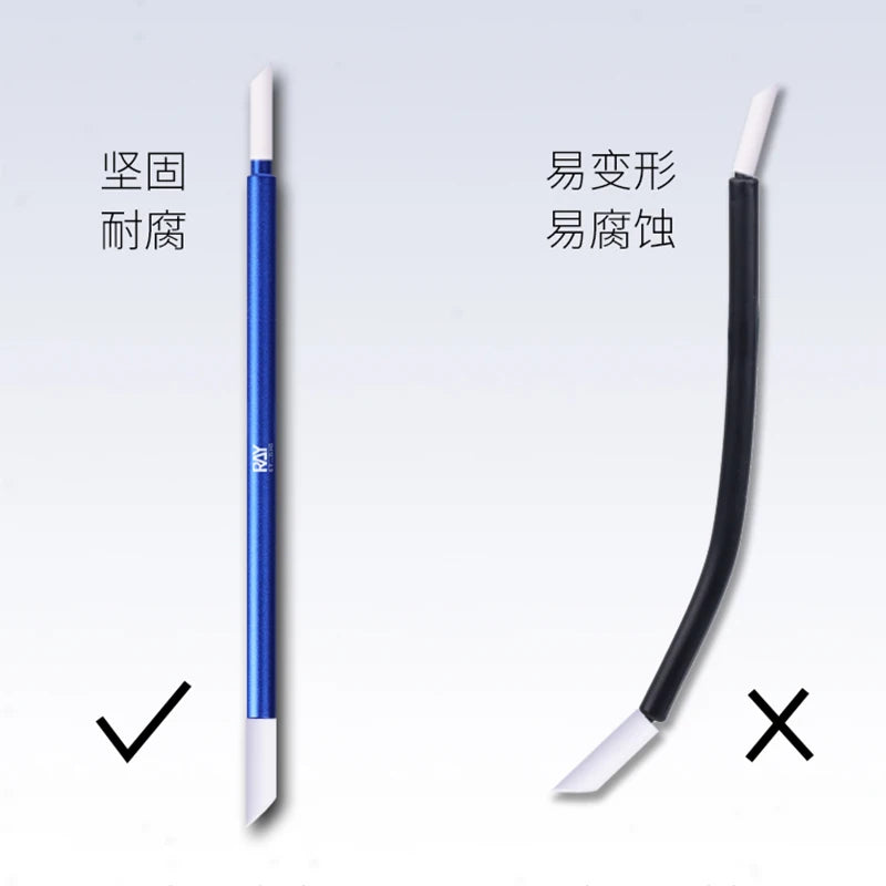 RAY Studio Metal Wiping Stick Seepage Cleaning Swab with Polyester Wiping Cotton Tips for Model Hobby Panel Liner Cleaning Stick