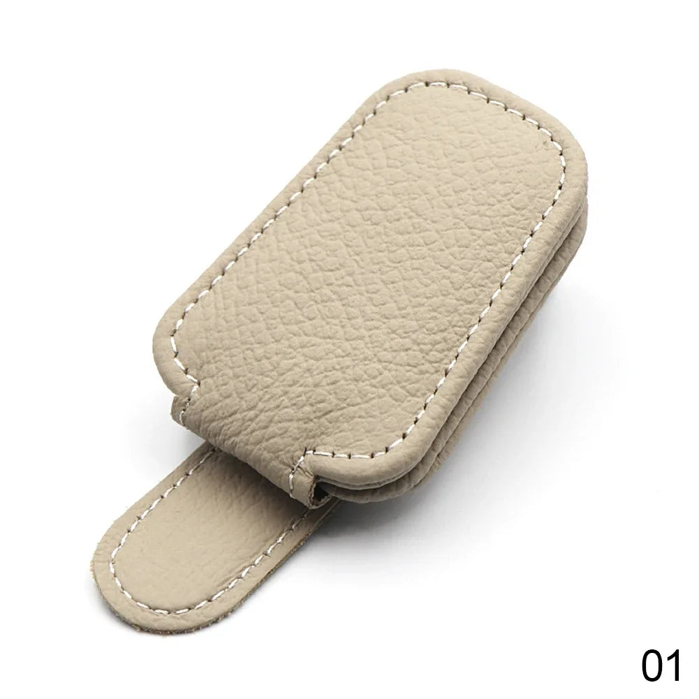 Magnetic Leather Eyeglass Hanger Clip Universal Car Sunglasses Holder Magnetic Eyeglass Hanger Clip For Cars Ticket Card Clip