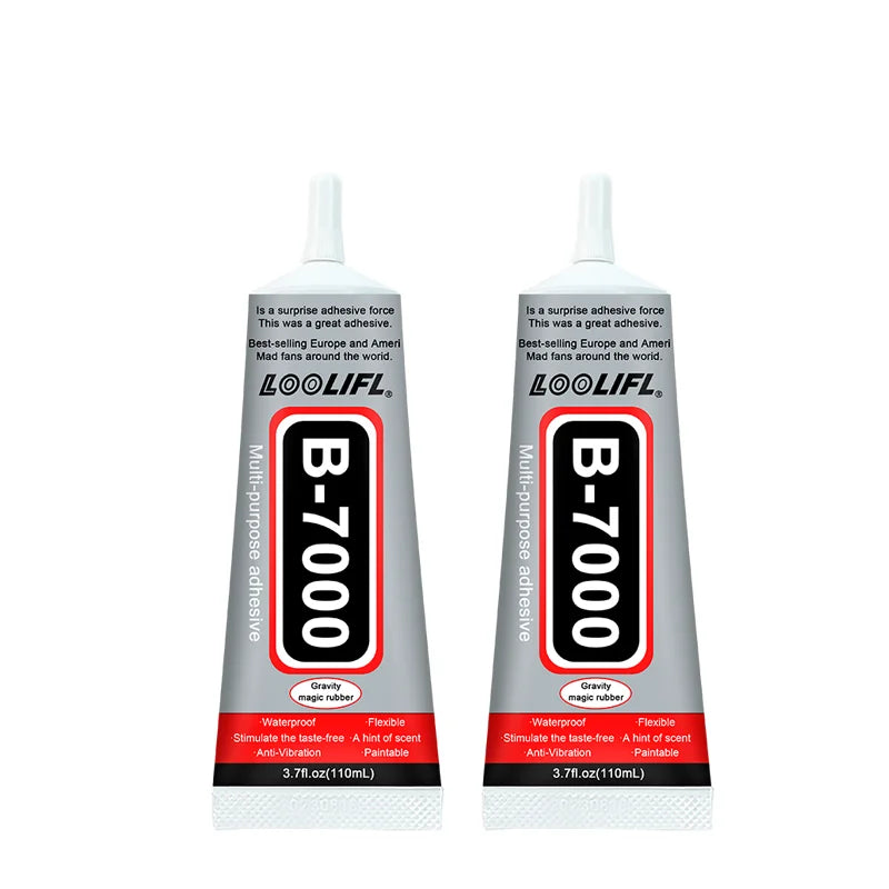 LOOLIFL B-7000 110ML Transparent Strong Glue Waterproof Phone Screen Repair Adhesive Glass Plastic DIY Jewelry Craft Shoes Glue