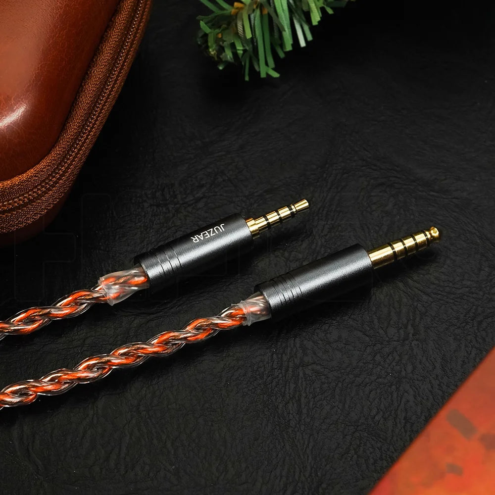 Juzear x Vivir Digital Fiesta 1DD+3BA IEM HiFi Hybrid In-ear Monitor Earphones with 3.5mm Mic+4.4mm Dual Cable