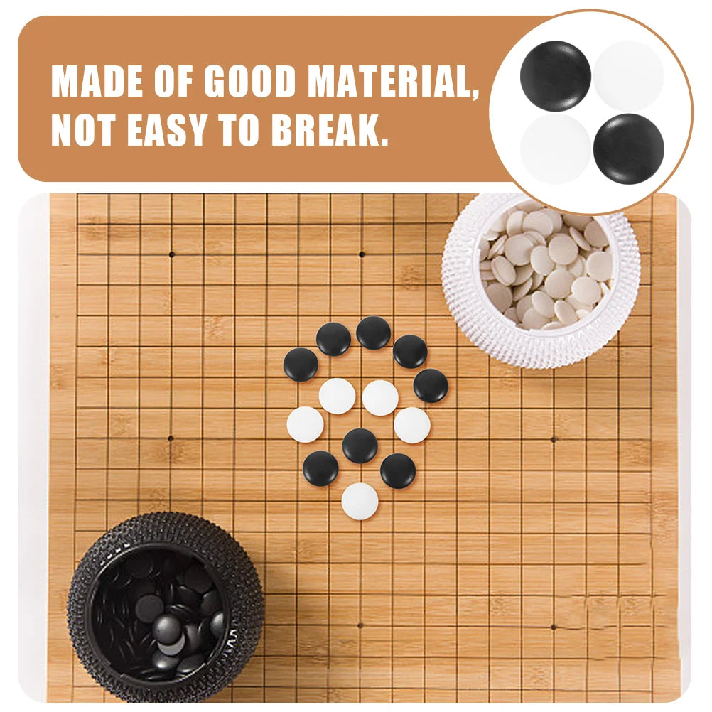 100Pcs Go Pieces Chess Beads Chess Game Stone Board Go Pieces Resin Resistant to Falling universal chesspieces Game Supplies