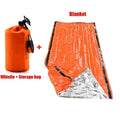 2 Person Emergency Shelter Survival Tent Kit Mylar Tube Tent Sleeping Bag Waterproof Outdoor SOS Thermal Blanket Reusable