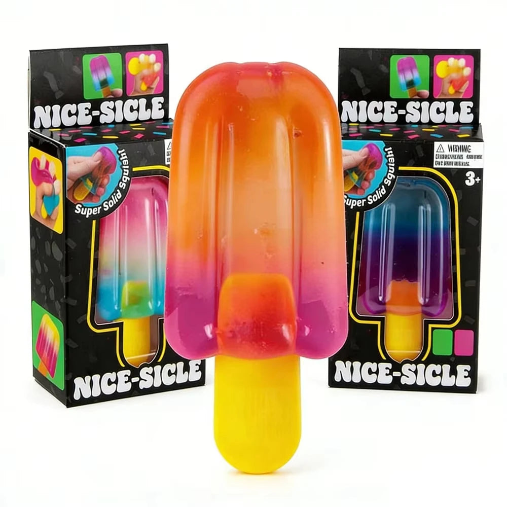 Needoh Ice Cream Squishy Toy Squeeze Toy Sensory Fidget Toy Portable Stress Relief Gadget for Office Home Daily Festival Gifts