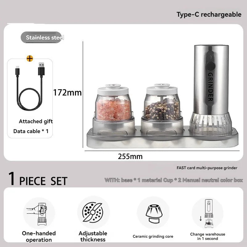 Multi Functional Electric Pepper Grinder Household Multi Seasoning Grinder Sea Salt Fast Card Grinder