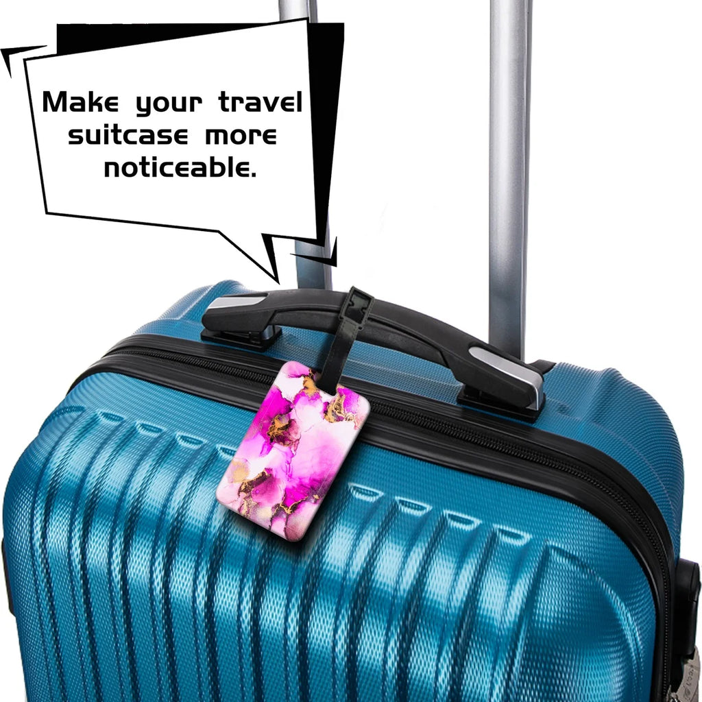 Marble Texture Luggage Tags Unique Funny Bag Tags Men Baggage Suitcase Labels Travel Identifiers Name Tags
