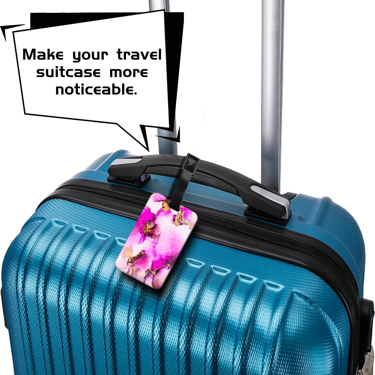 Marble Texture Luggage Tags Unique Funny Bag Tags Men Baggage Suitcase Labels Travel Identifiers Name Tags