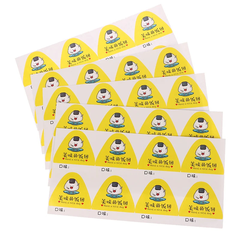 80Pcs Triangle Rice Ball Packing Bag Stickers Nori Seaweed Onigiri Sushi Bag Stickers Sushi Making Mold Tools Bento Accessories