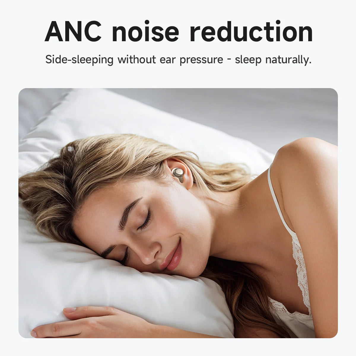 HOCO EQ37 ANC Noise Reductio Sleep Earphones AI Translation Headsets Bluetooth 6.0 Headphones HIifi Earbuds With APP Function