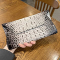 XMESSUN New Crocodile Pattern Clutch Bags for Women Trendy Pouch Envelope Bag Female Travel Phone Purses and Shoulder Bags