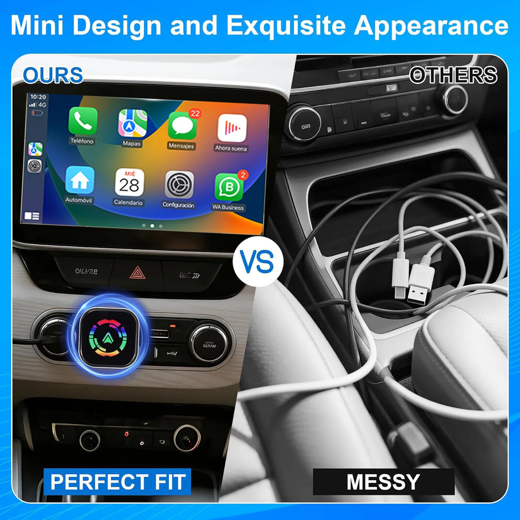 Wireless Carplay & Android Auto Adapter,Convert Vehicle's Wired CarPlay/AA to Wireless, for iOS 10+/Android 11+ & Cars from 2016
