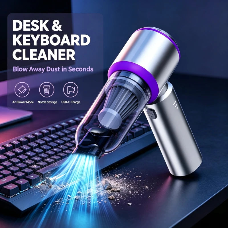 Brushless Motor Wireless Car Vacuum Cleaner High Power Handheld Portable Powerful Air Duster For Car Household Cleaning