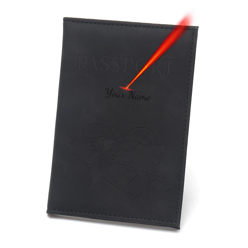 Lovely Map Passport Cover Fashion Travel Wallet  Document Orginizer Passeport Personnalisé Name on Passport Protective