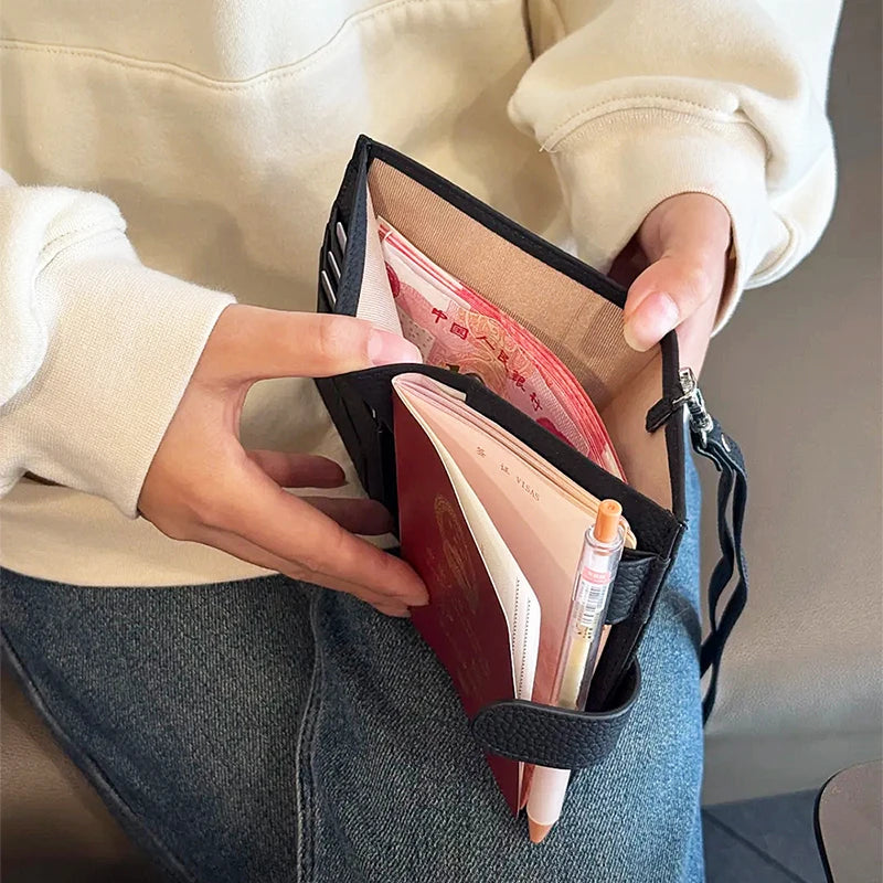 Genuine Leather Engraving Passport Wallet With Neck Strap Custom Name Cowhide Travel Wallet Woman Portable Card Bag Coin Purse