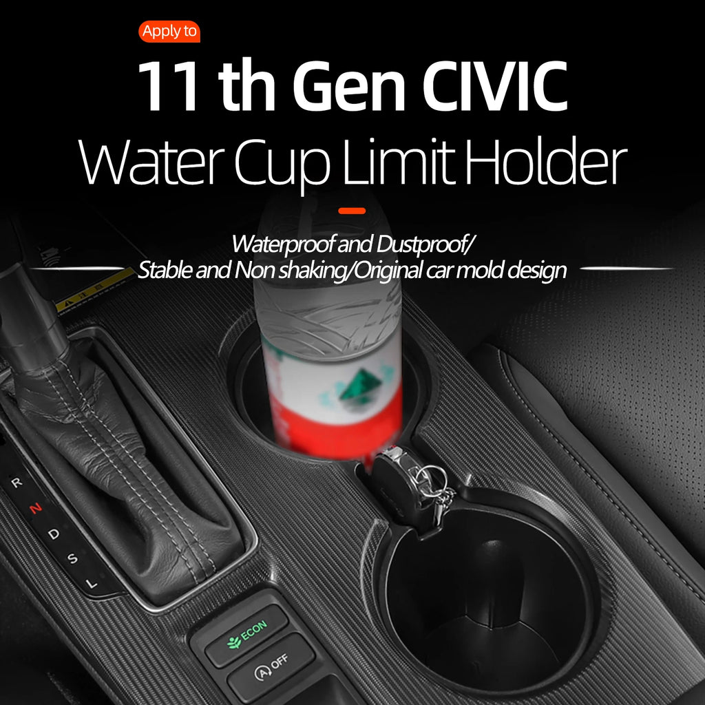 For Honda 2022-2025 11th Civic Sedan Hatchback Central control storage box water cup limiter, anti abnormal noise cup cover
