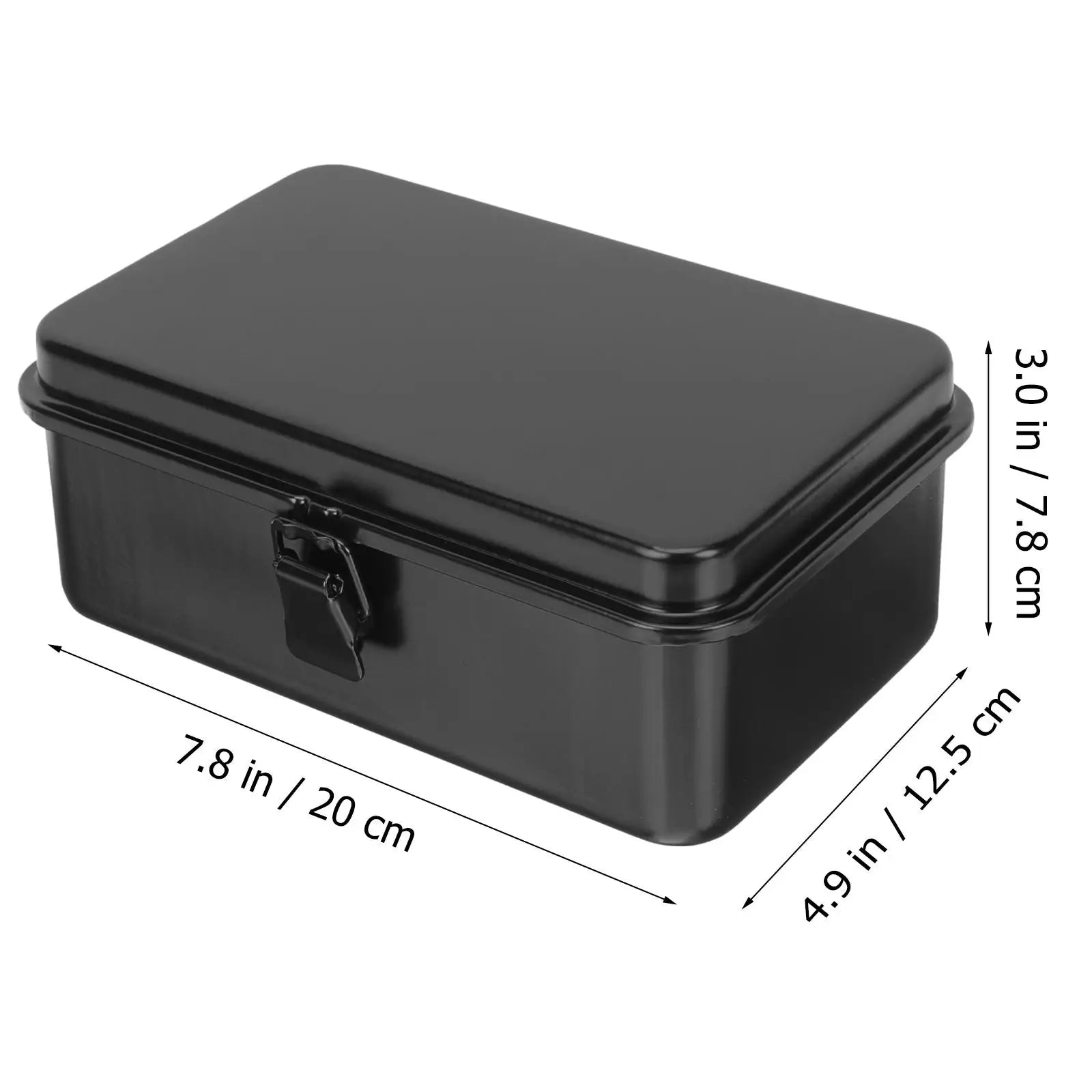 Portable Metal Tool Box ganizer Small Rust Resistant Storage Container Car Garage Workshop Toolbox Mini Trunk Storage